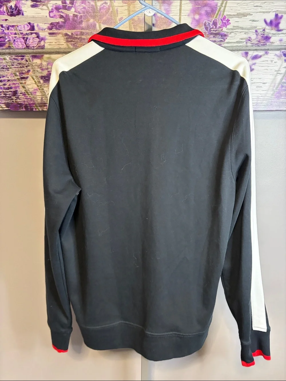 Polo by Ralph Lauren Black Zip-Up Track Jacket with Yellow Crest & Gold Pony